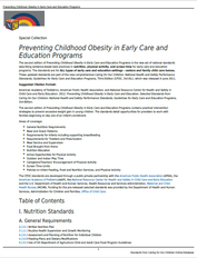Image  Preventing Childhood Obesity in Early Care and Education Programs